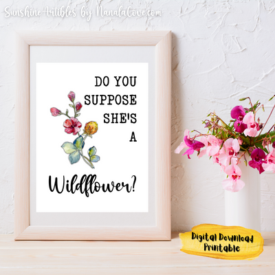 Minimalist Wildflower Quotes Wall Art