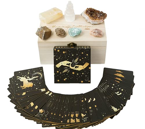 Authentic Healing Crystals Gift Set (Includes Daily Affirmation Cards!)