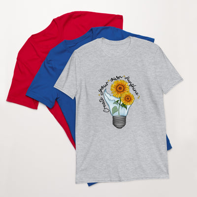 "Create Your Own Sunshine" Broken Bulb Art T-Shirt