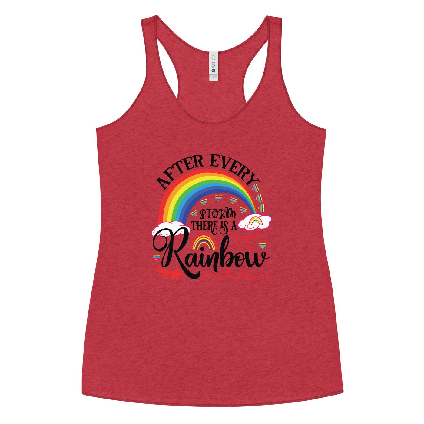 "After Every Rainbow Is A Storm" Women's Racerback Tank