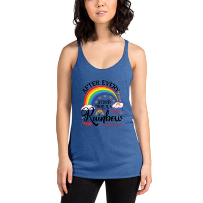 "After Every Rainbow Is A Storm" Women's Racerback Tank