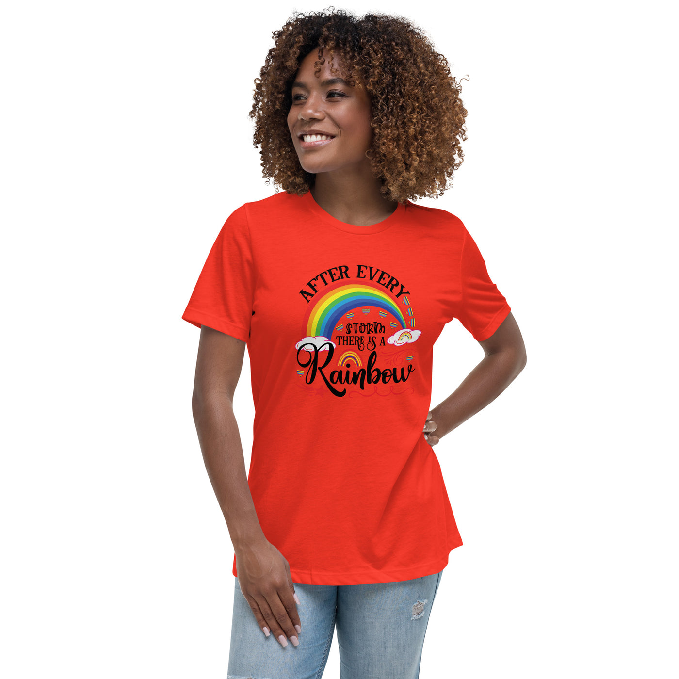 "After Every Storm Is A Rainbow" Women's Relaxed T-Shirt